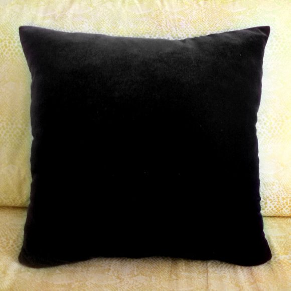 Black Velvet Pillow 18x18 inches. New, soft. - Picture 1 of 1